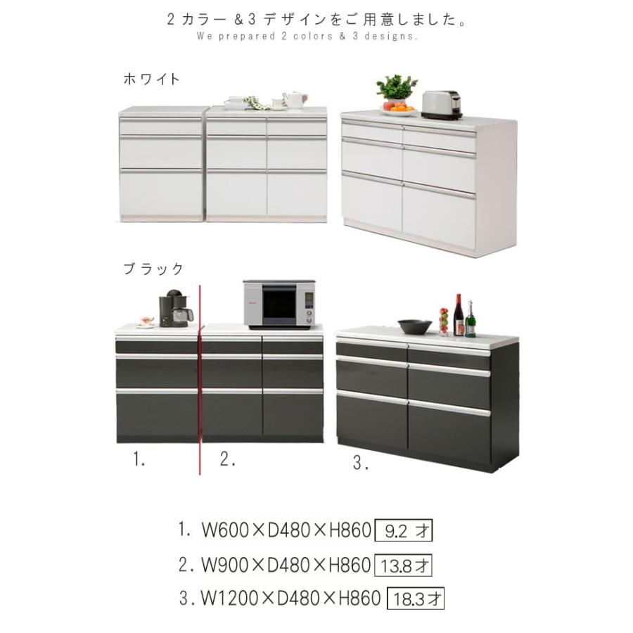 キッチンボードカウンター　120 カウンター　ホワイト　送料込 キッチンカウンター 120 白 レンジ台 食器棚 キッチン収納 完成品