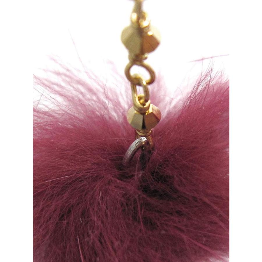 サイズ交換ｏｋ ゴールド ミンクファー ボルドーカラー Cherry スワロフスキー A814 シリコンカバー付き イヤリング イヤリング