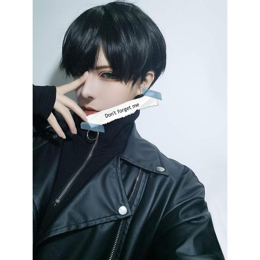 Hawkkoウィッグ かつら メンズ ショート 黒 ウィッグ 男装 原宿 イケメン ハンサム 男性用 学生 通勤 自然 小顔 耐熱 人気 ウ 51 Off