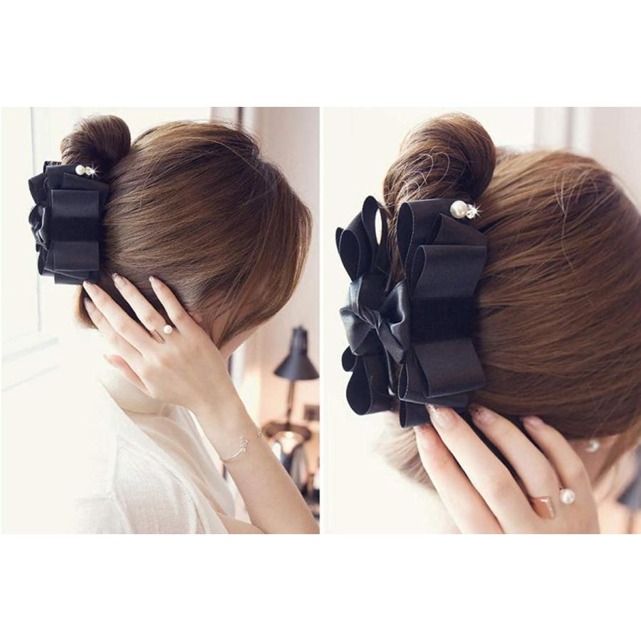 挟むだけ不器用さんでもできる簡単ヘアアレンジ バンスクリップ ワニクリップ リボン パール 髪 留め 髪留め ヘアアクセ ヘアー アレンジ Crescent Island 通販 Yahoo ショッピング