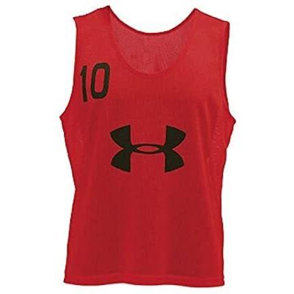 アンダーアーマー(UNDER ARMOUR) 01TS ナンバー ビブス 10枚セット 2番-11番 RED 600