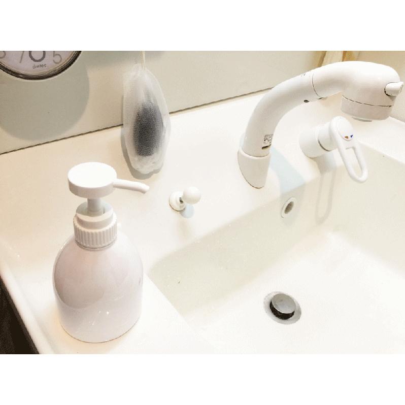 詰め替え容器 (bottle.RS-White ポンプ 300ml 白×白) ディスペンサー