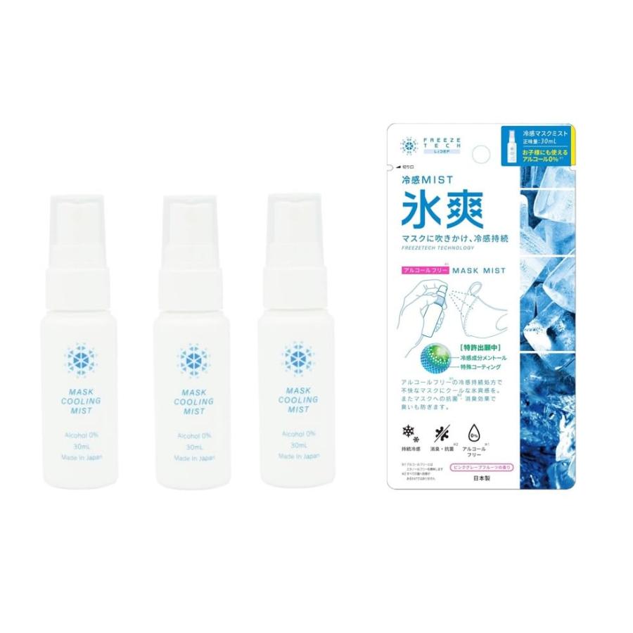 GRANT NECK PACK 10枚入り + ミスト30ml 3個×30ml】Freeze Tech (フリーズテック) マスク クールミスト 消臭