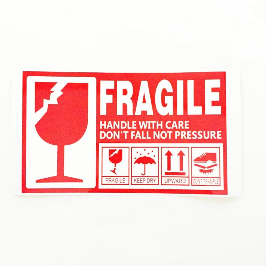 訳あり アウトレット FRAGILE フラジール ビッグサイズ 防水 光沢 15cm×9cm ステッカー シール ラベル 5枚セット こわれもの 取扱注意｜creve2015｜03