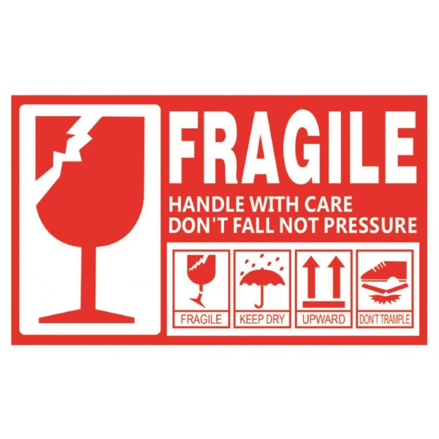 FRAGILE フラジール ステッカー 荷札シール サイズが選べる 防水 光沢