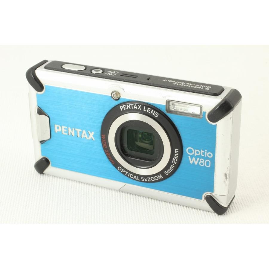 期間限定送料無料】 PENTAXペンタックス Optio W80 アズールブルー