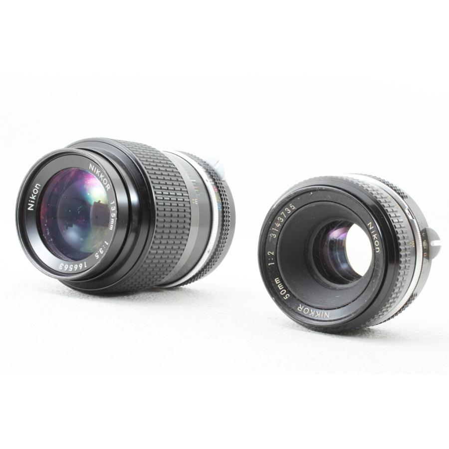 Nikon ニコン Nikomat FT2 NIKKOR 50/2 135/3.5◆一眼レフフィルムカメラ/格安ランクの画像