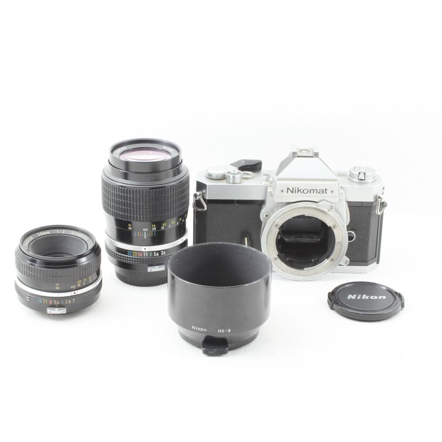Nikon ニコン Nikomat FT2 NIKKOR 50/2 135/3.5◆一眼レフフィルムカメラ/格安ランクの画像
