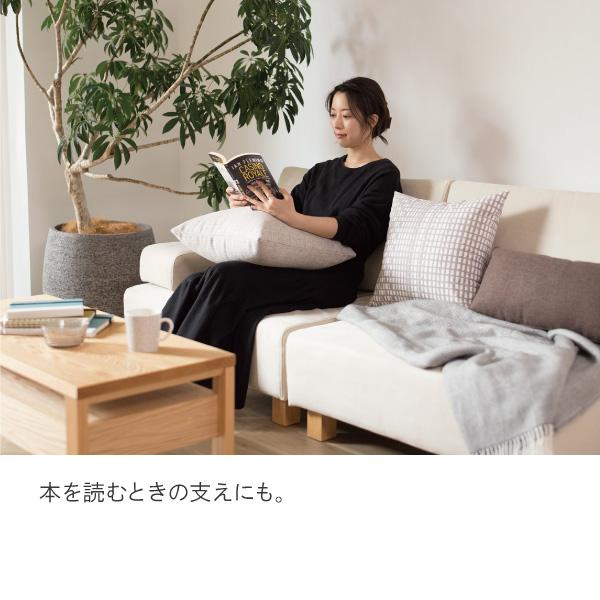 クッション 45x45cm 55x28cm カバーと中綿のセット 単色 グレー ベージュ 黄 赤 青 ブラウン他 ソファ生地 受注生産 | CREWS | 07