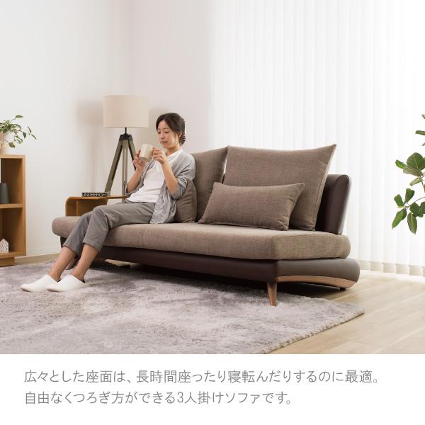 CREWS ソファー ソファ ペット 猫の爪 強い 日本製 3人掛け 三人掛け
