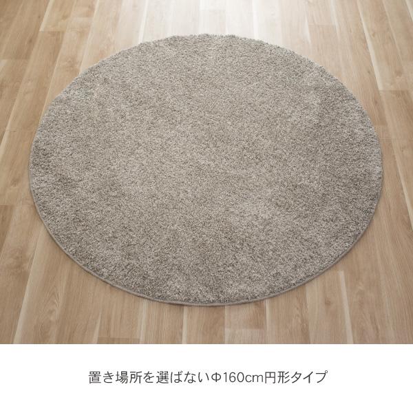 ラグ マット 丸型 シャギー 日本製 160cm 防ダニ 抗菌 防臭 防炎 床暖房 もふもふ 敷物 リビング 円形 丸 ふわふわ 無地 シンプル モダン 北欧 Aster アスター |  | 02