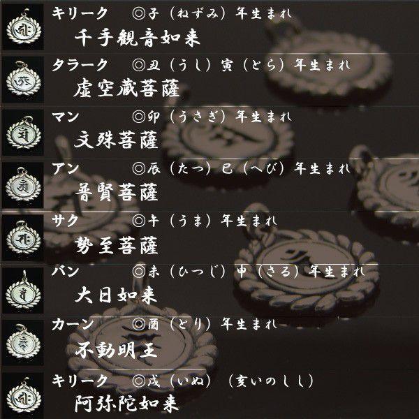 梵字ネックレストップシルバーカラー花の画像