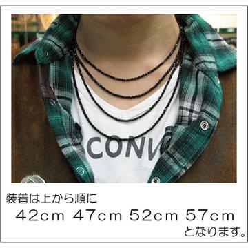 ブラックスピネルネックレス52cm : クリムゾンチェーン - 通販 - Yahoo