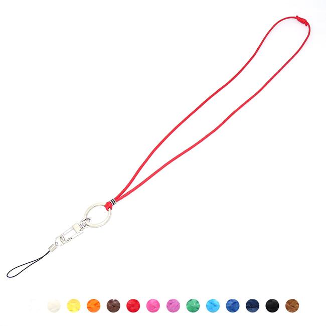 ネックストラップ 53.5〜33cm 国産 日本製 蝋引きヒモ 2.2cm