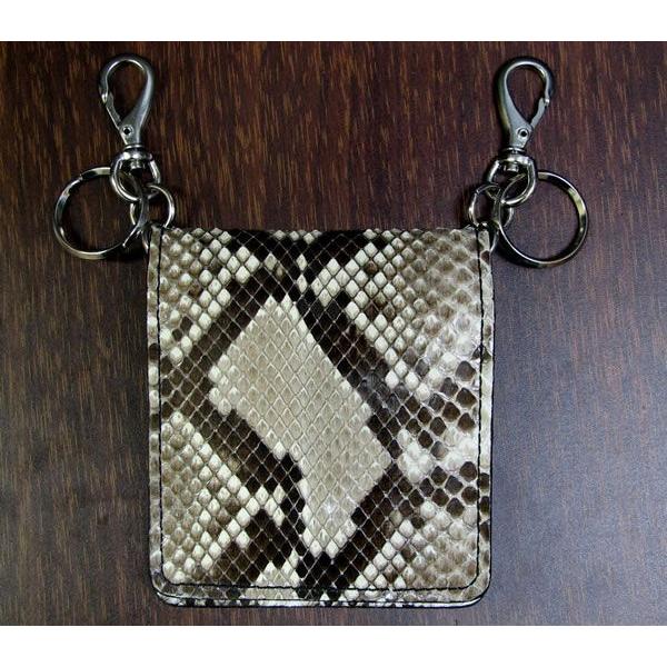 携帯灰皿 アッシュトレイ 本革ケース オイルレザー ダイヤモンドパイソン 錦蛇