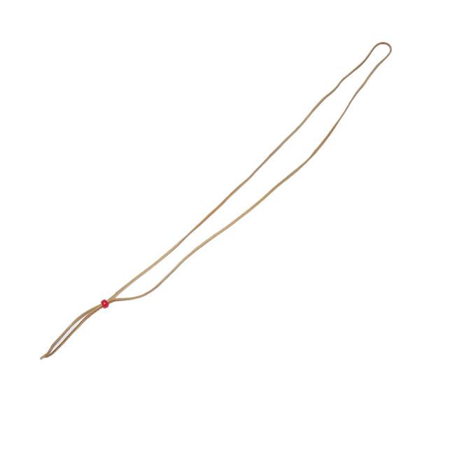 ビーズ 約5mm 10粒 ホワイトハーツ ダークレッド(濃赤色) 鹿革紐 約2mm