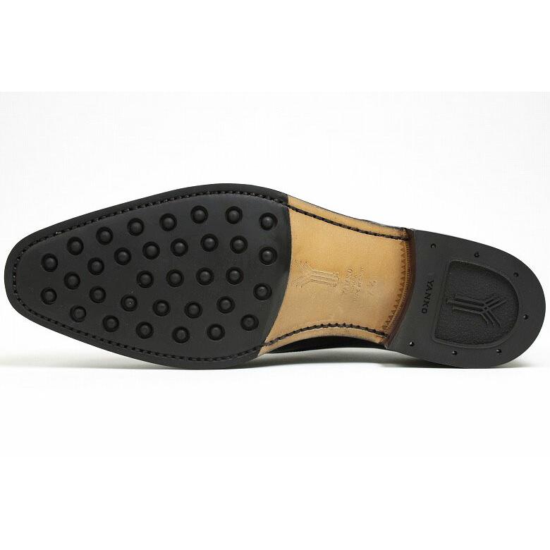 YANKOダブルモンク YANKO ネイビー ダブルモンクストラップシューズ