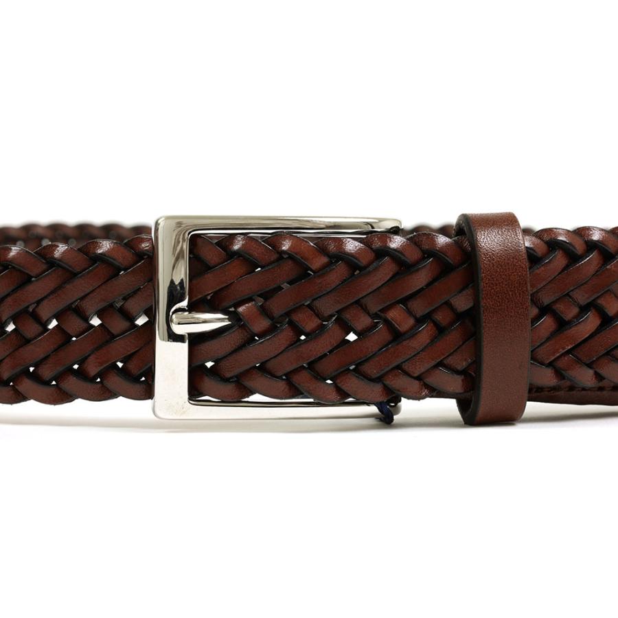 アンダーソンズ レザーメッシュベルト 30mm ブラウン Anderson's 0509