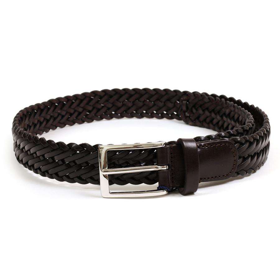 アンダーソンズ レザーメッシュベルト 30mm ダークブラウン Anderson's
