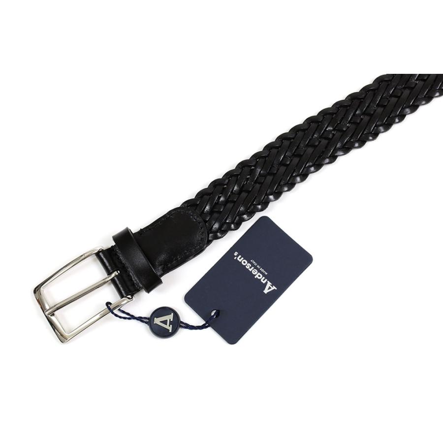 アンダーソンズ レザーメッシュベルト 30mm ブラック Anderson's 0509