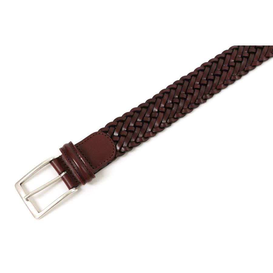 アンダーソンズ レザーメッシュベルト 35mm ブラウン