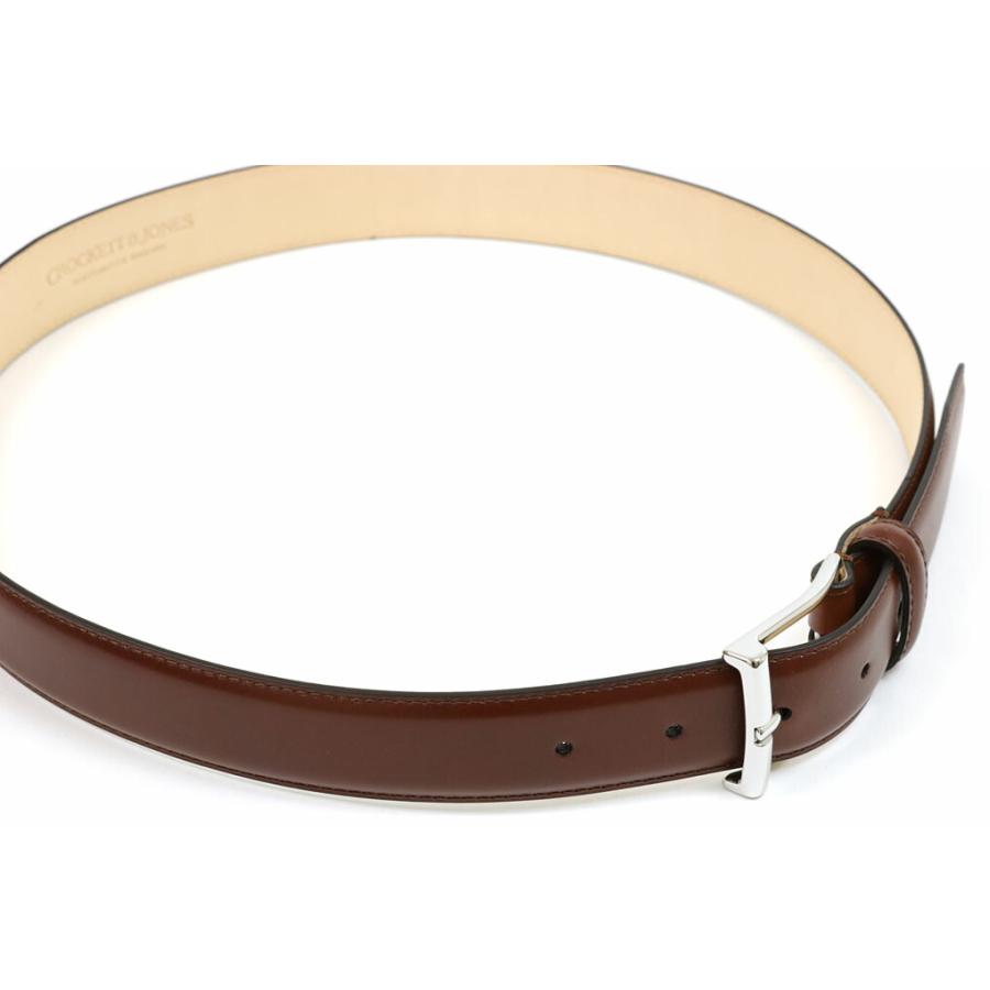CROCKETT & JONES クロケット&ジョーンズ レザーベルト 32mm幅 チェスナット(CROCKETT&JONES 8500S-B03 CHESTNUT SILVER BUCKLE)