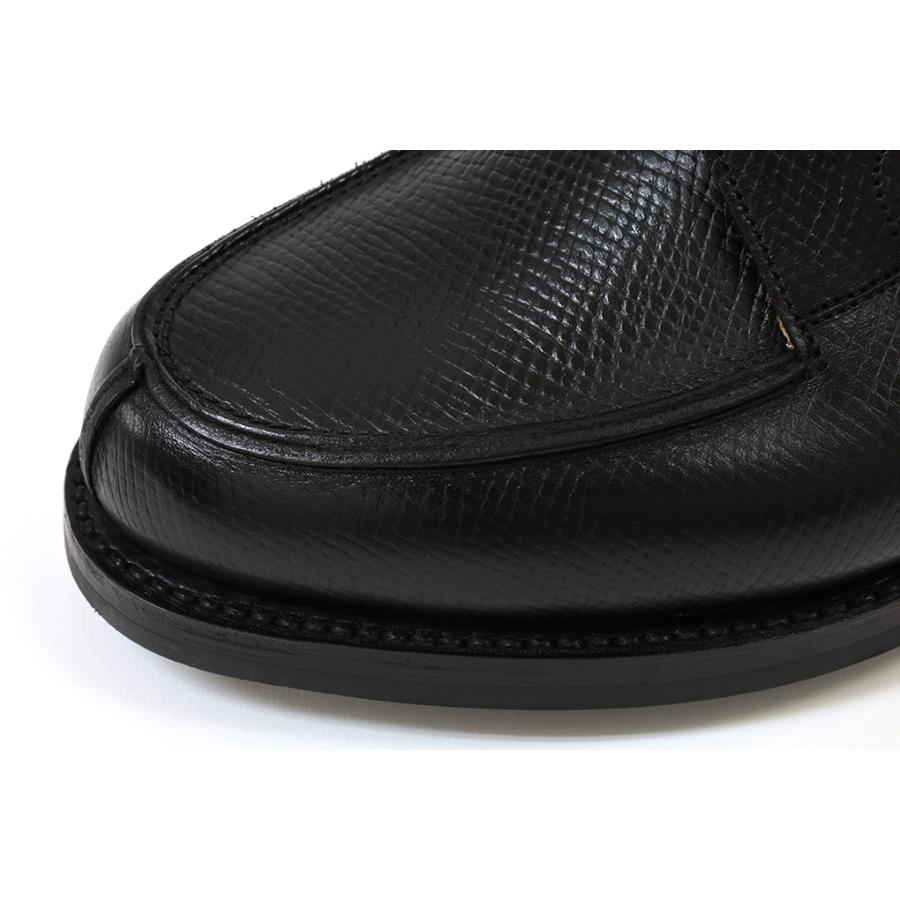 クロケット＆ジョーンズ　Ｕチップ　バスロウ　ブラック　ハッチグレイン　CROCKETT&JONES　BASLOW　BLACK　HATCH　GRAIN　SIDESの画像