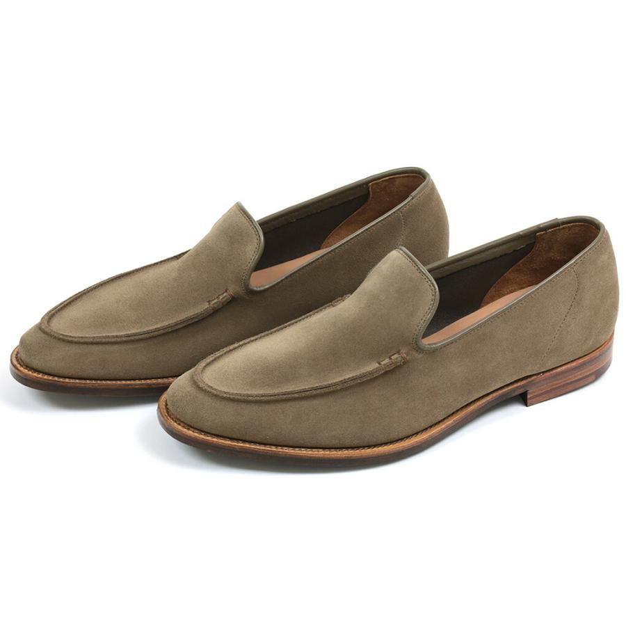 クロケット＆ジョーンズ スリッポン サルクーム カーキ スエード