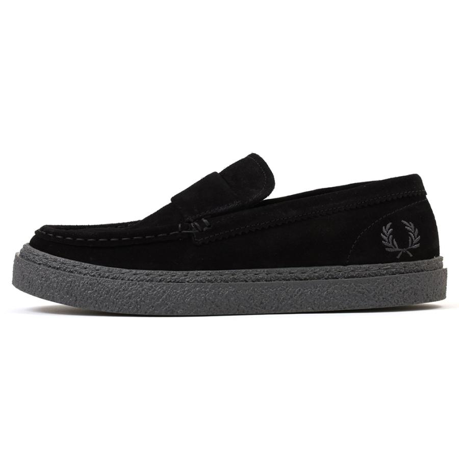 フレッドペリー ダーソン ローファー スエード ブラック FRED PERRY 