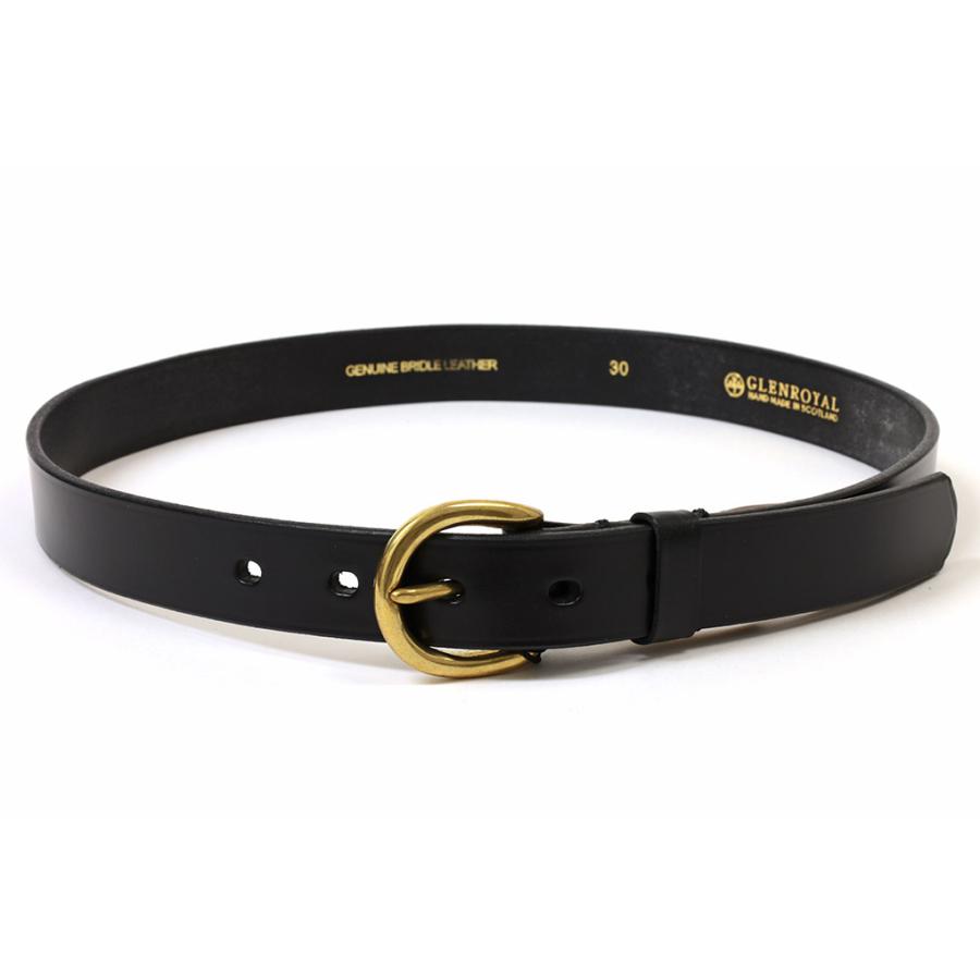 グレンロイヤル Dバックルベルト 25mm ニューブラック ブライドル
