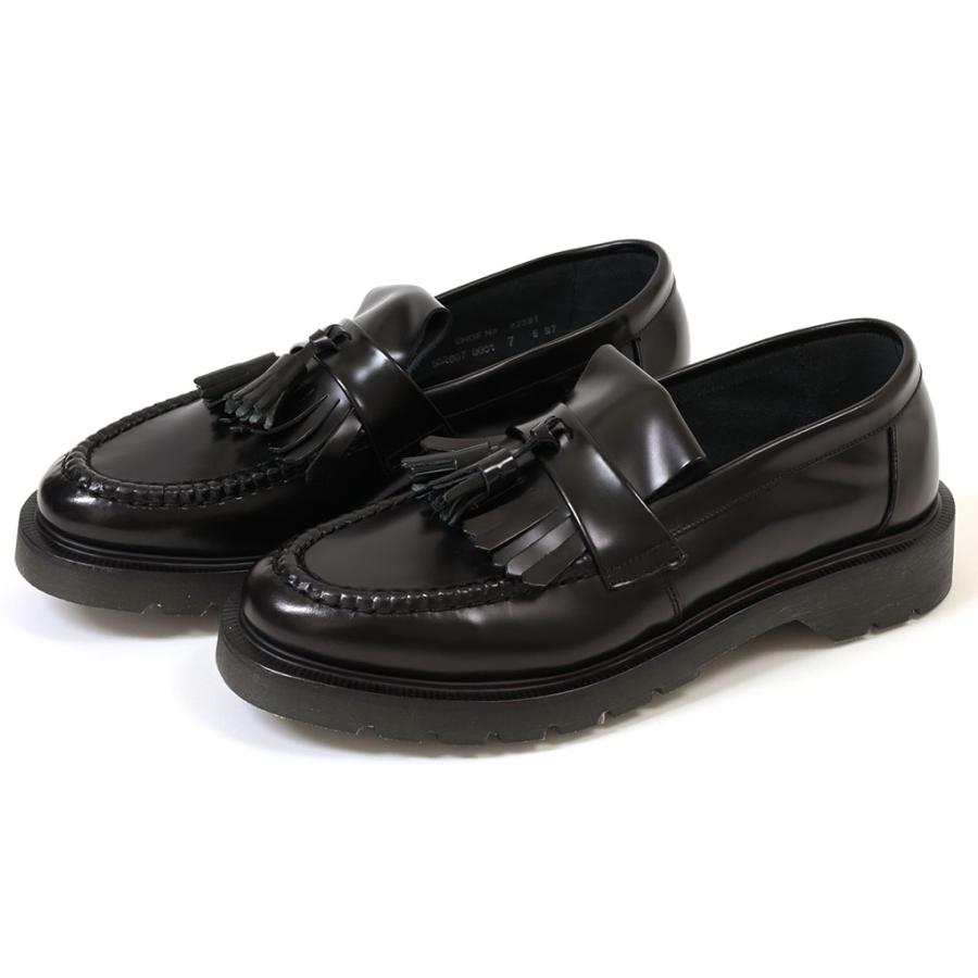 タッセル付き黒レザーローファー Lena レナ タッセル付きローファー ブラック | 靴（シューズ