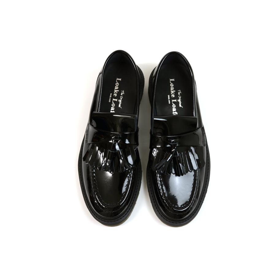 ローク タッセルローファー ブライトン ブラックエナメル （Loake