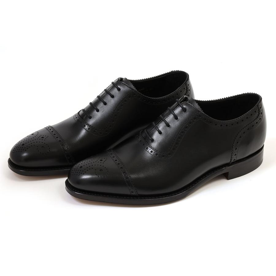 ローク セミブローグ ストランド ブラック カーフ Loake STRAND BLACK 
