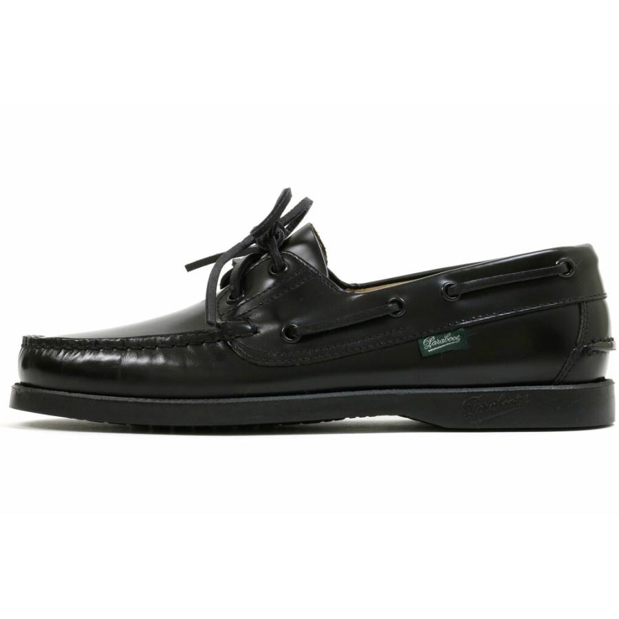 パラブーツ デッキシューズ バース ガラスレザー ブラック （Paraboot