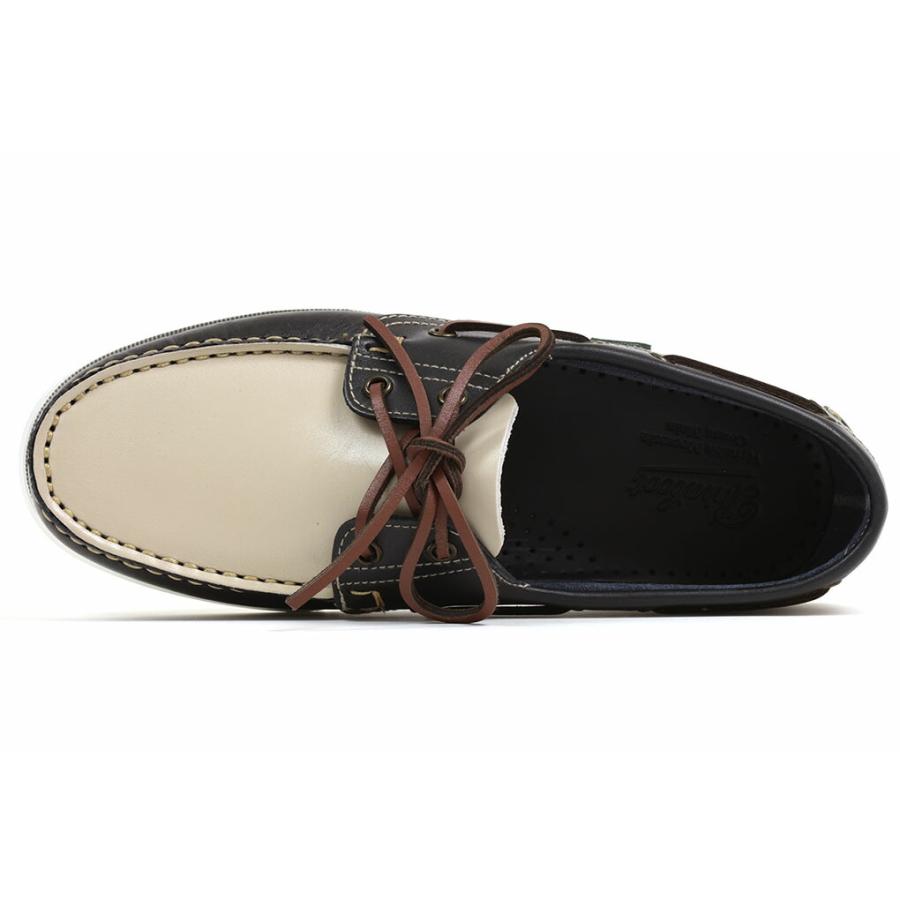 パラブーツ デッキシューズ バース ネイビー×アイボリー Paraboot