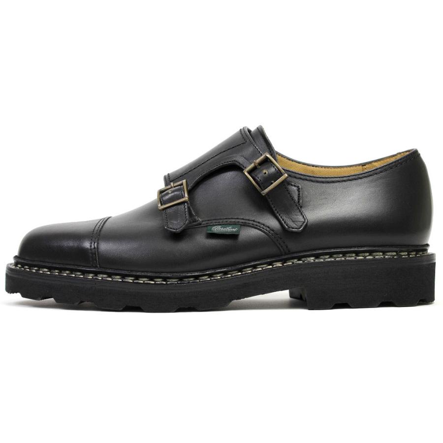パラブーツ　ダブルモンク　ウィリアム　ブラック　（Paraboot　WILLIAM　NOIRE-LIS　NOIR）の画像