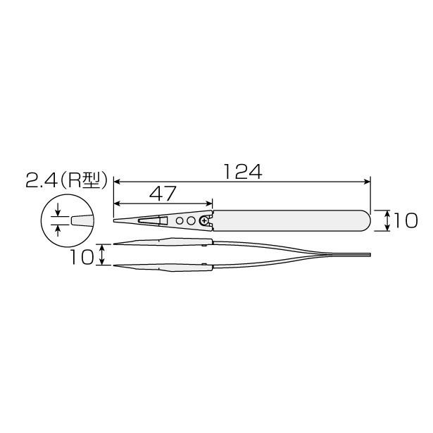 HOZAN(ホーザン) ESDチップピンセット P-643-S｜crkhanbai｜02