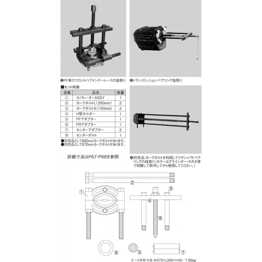 江東産業（KOTO）中型ベアリングレースプーラー KP-171F : ケミカル