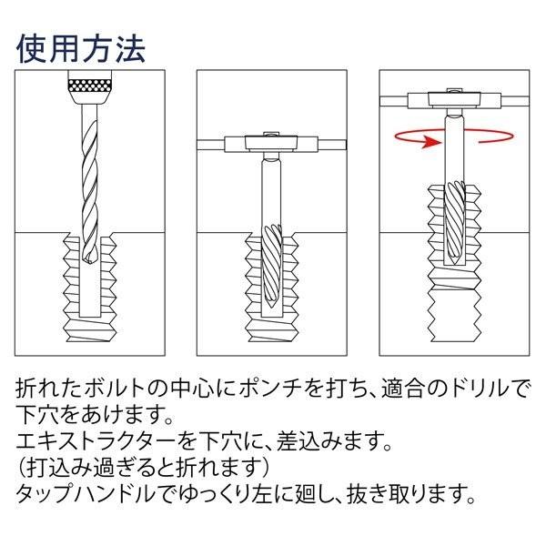 ライト精機 エキストラクターセット（丸型） #1821 折れ込みボルト抜き