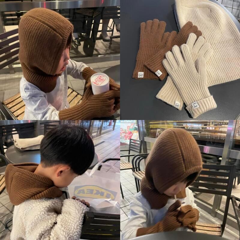 バラクラバ 手袋セット フード付 マフラー 帽子 秋 冬 韓国子供服