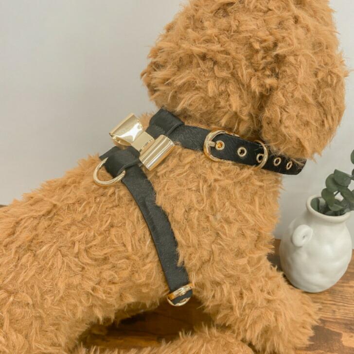 ペットハーネス 本革 牛革 犬用ハーネス おしゃれ 小型犬 中型犬 猫