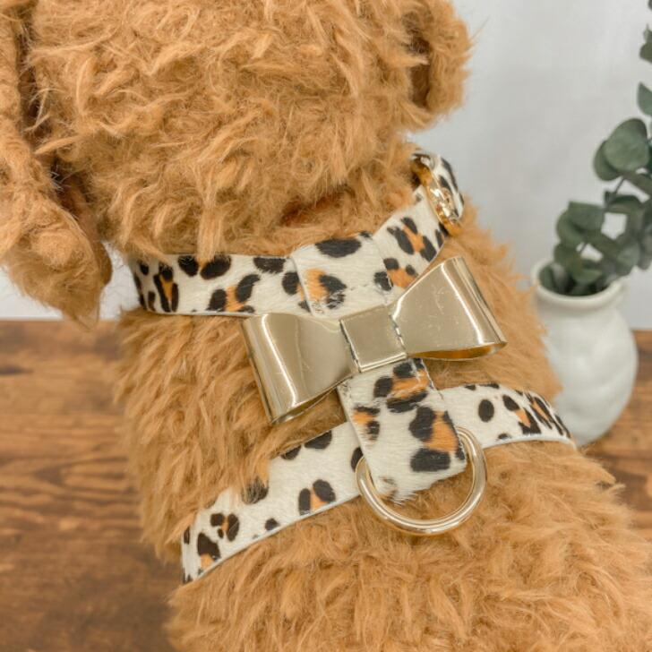 ペットハーネス 本革 牛革 犬用ハーネス おしゃれ 小型犬 中型犬 猫