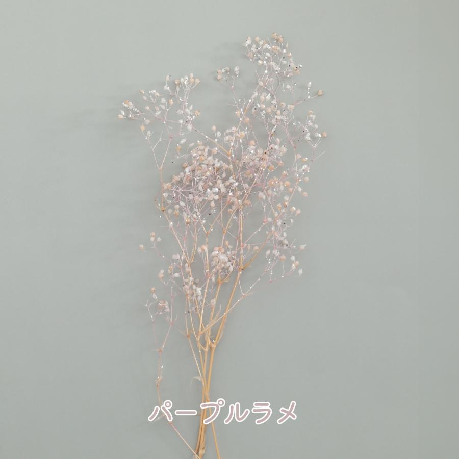小分け ドライフラワー かすみ草 ソフトミニカスミ草 ラメ入り 白 6色