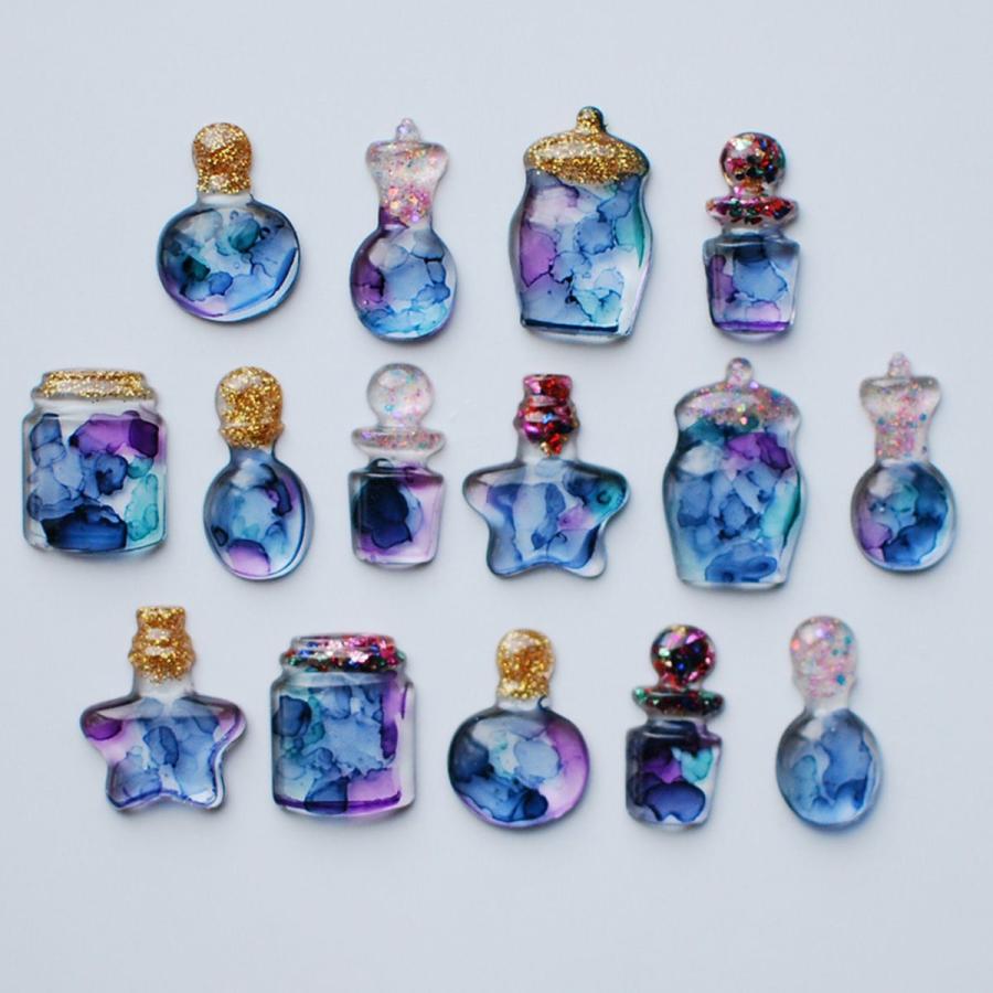 シリコンモールド 香水 ボトル ミニ 香水瓶 ぷっくり UV レジン