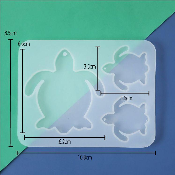 シリコンモールド カメ 亀 穴あきタイプ uv ハンドメイド クラフト 型