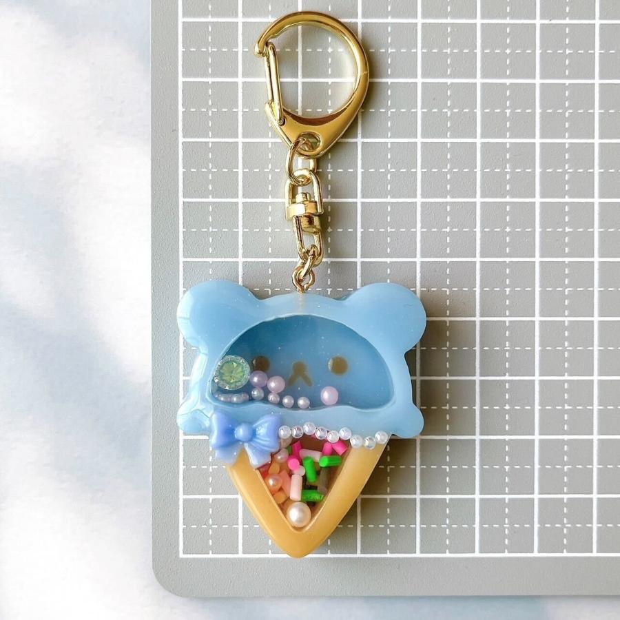 シリコンモールド くま アイスクリーム クマ シャカシャカ 顔 レジン
