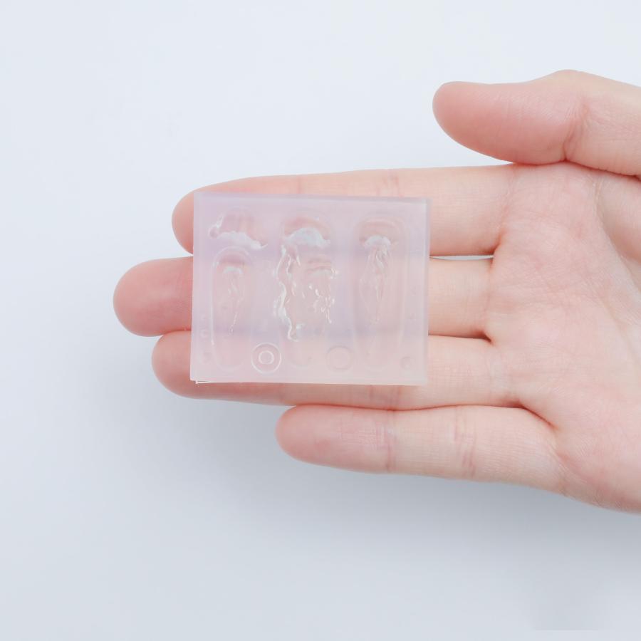 シリコンモールド クラゲ くらげ 3種 立体 3D 海の生き物 レジン
