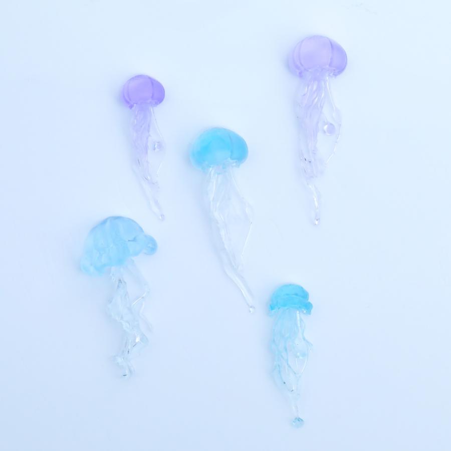 シリコンモールド クラゲ くらげ 3種 立体 3D 海の生き物 レジン