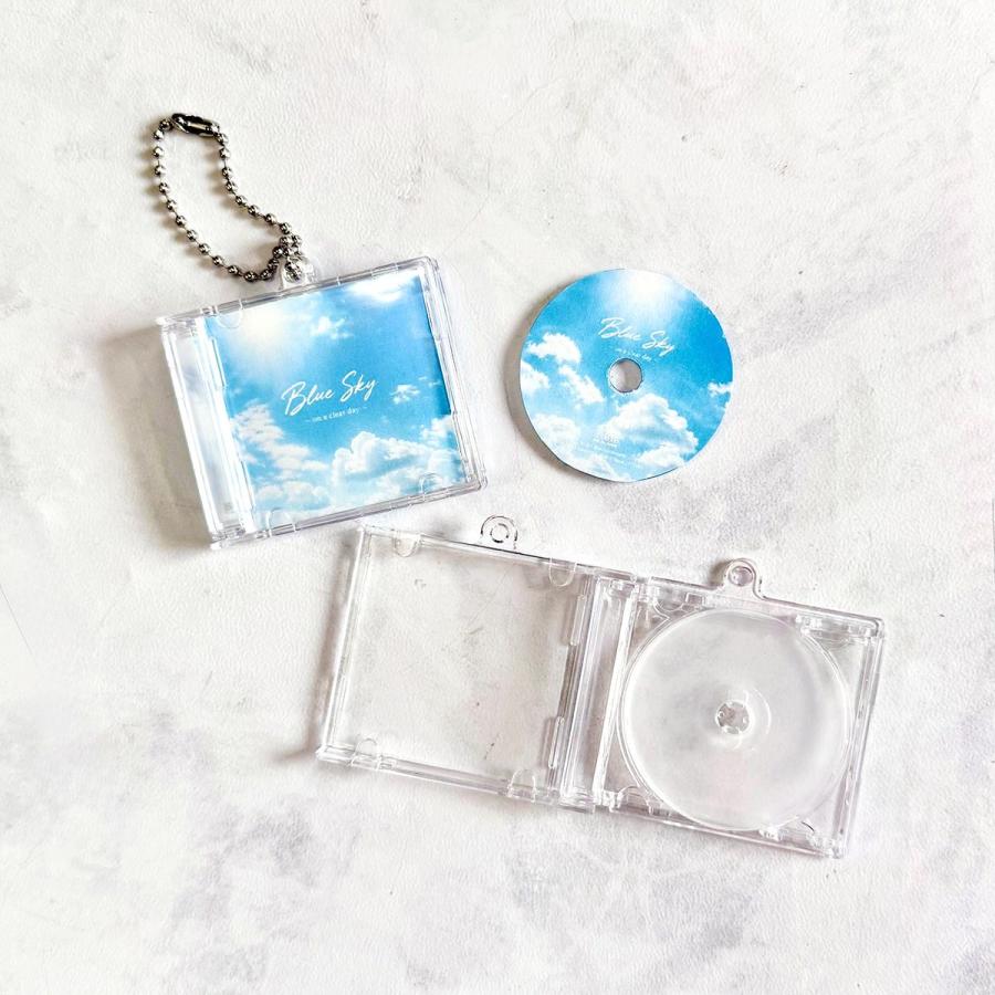 キーホルダー ミニチュアCDケース ミニチュアCD CD風 ケース パーツ