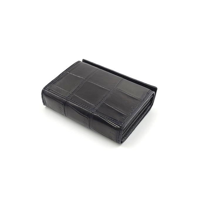 クロコダイル ギボシ留め二つ折り財布 ミッレフォッリエ クロコダイル ギボシ留め二つ折り財布 ミッレフォッリエ